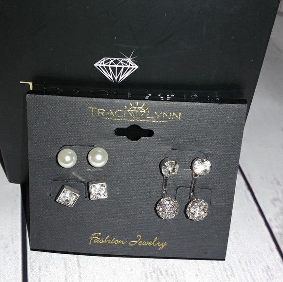 Trio Earrings by Traci Lynn - Picture 2 of 2